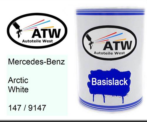 Mercedes-Benz, Arctic White, 147 / 9147: 500ml Lackdose, von ATW Autoteile West.